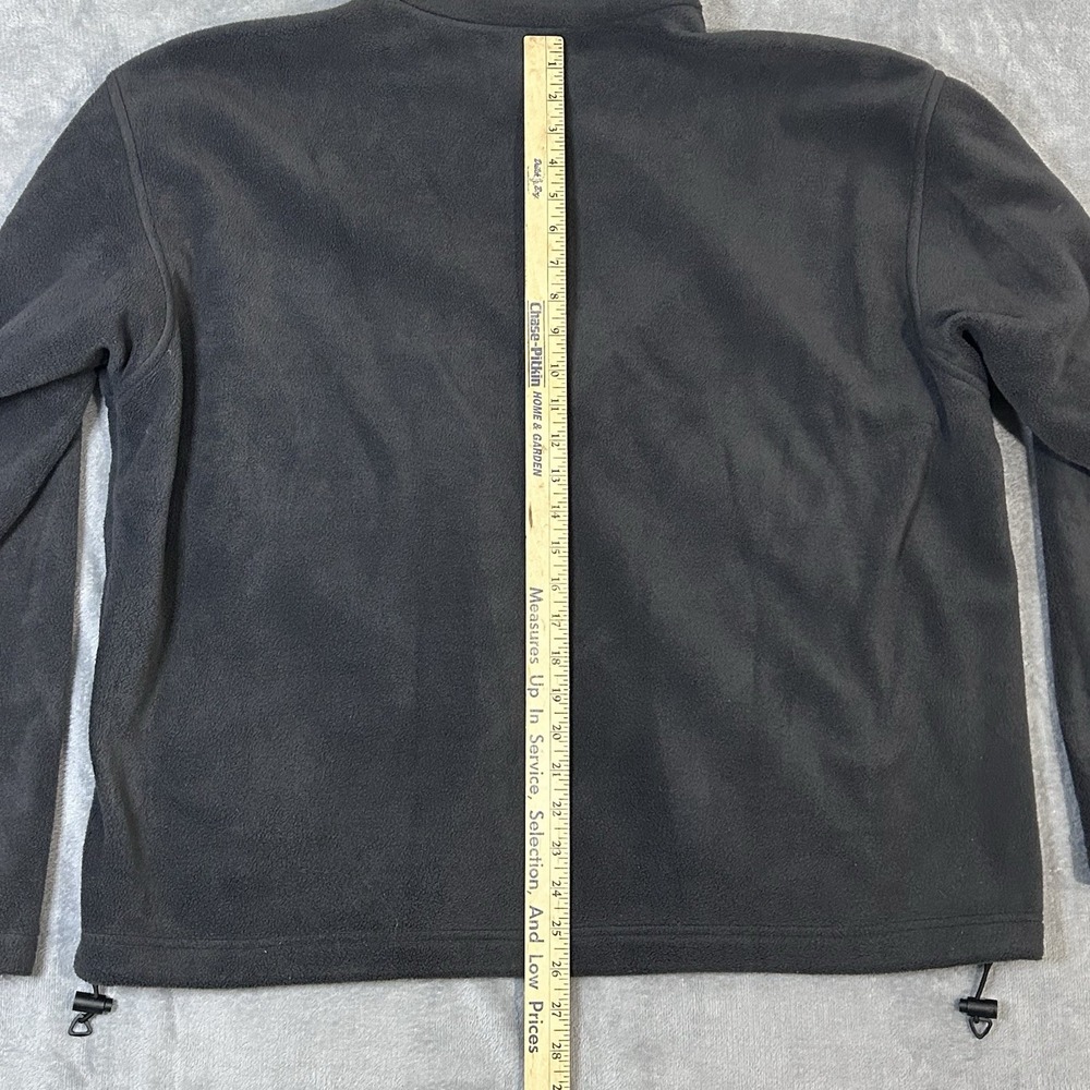 Columbia Men's XL Full Zip Fleece Jacket Black Soft Warm Outdoor Layer WM6113 - Picture 9 of 11